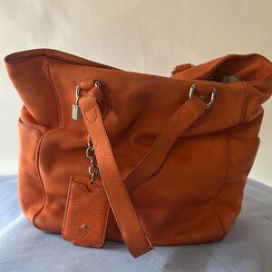 AEON New York Large Pebbled Leather Tote – Burnt Orange